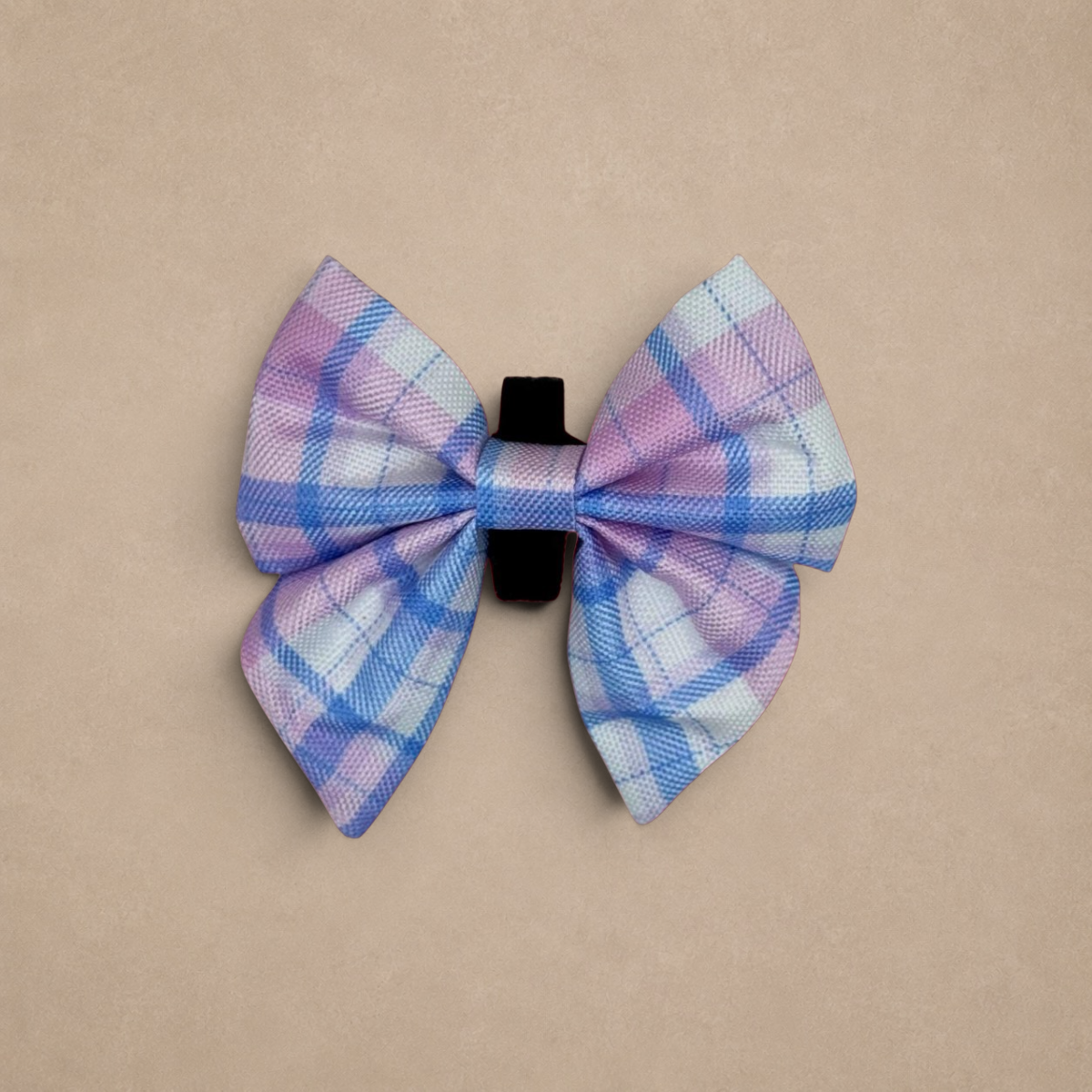 Dog Sailor Bow -  Pink Tartan