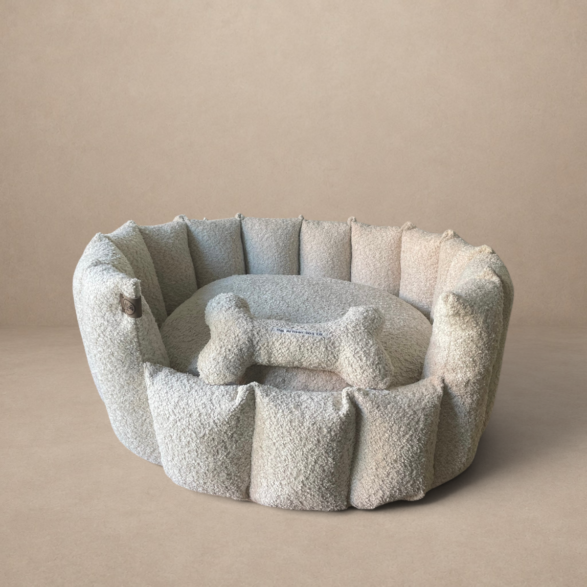 Luxury Handmade Boucle Pocket Sided Dog/cat/pet Bed with removable cushion