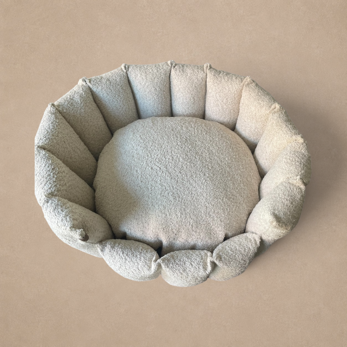 Luxury Handmade Boucle Pocket Sided Dog/cat/pet Bed with removable cushion