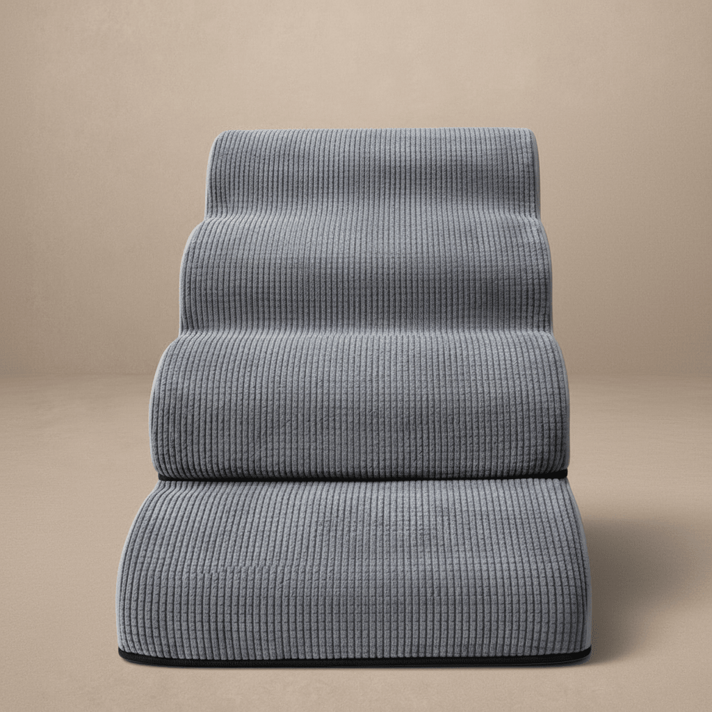 Aodisman 4 - Step Dog Stairs & Ramp for Beds or Couches – 21" Grey Non - Slip Pet Steps