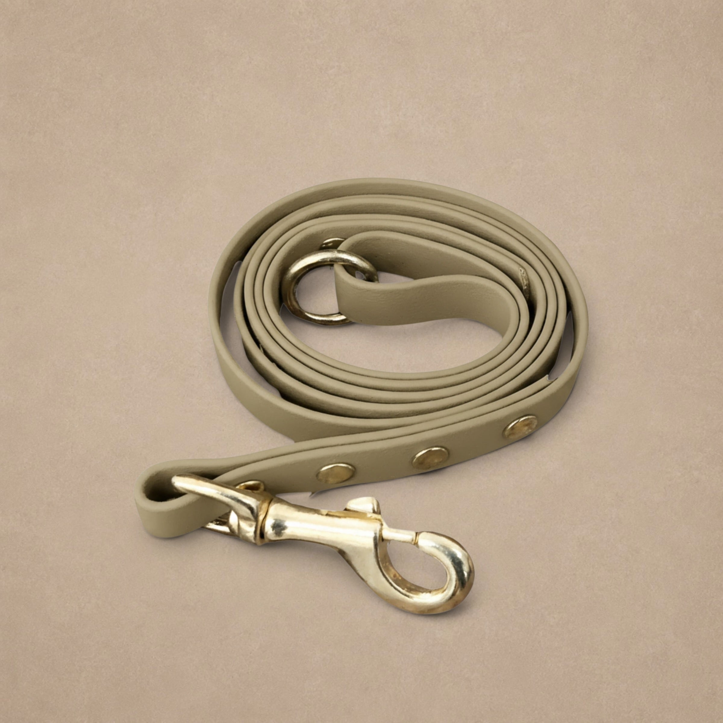 Beige Waterproof Biothane Dog Lead