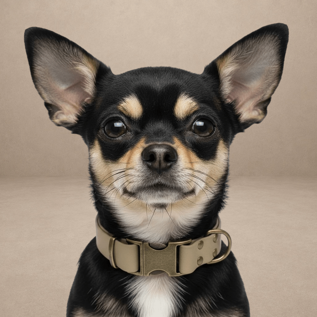 Beige Waterproof Biothane Metal Clasp Dog Collar