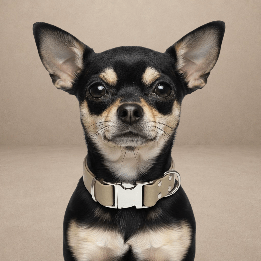 Beige Waterproof Biothane Metal Clasp Dog Collar