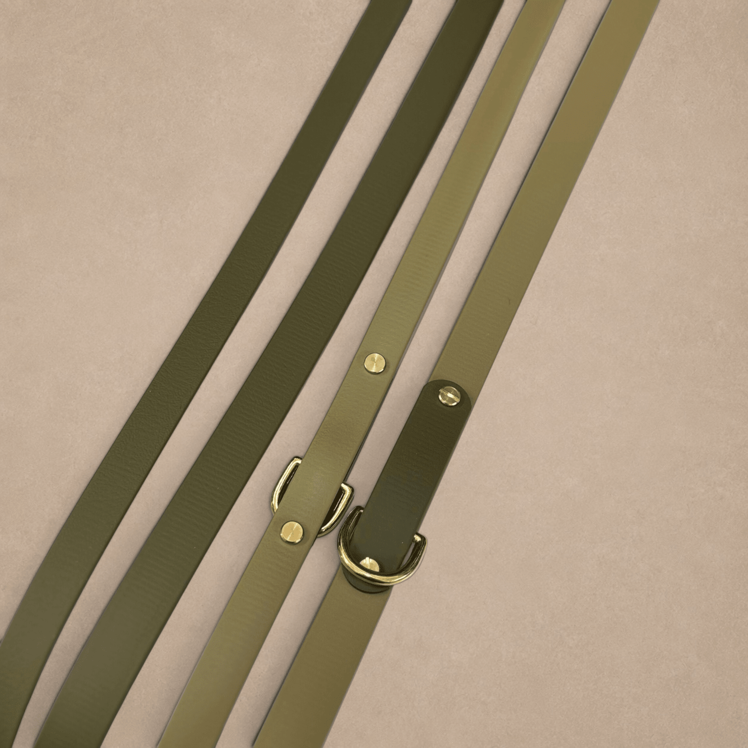 Bentley Multiway Dog Lead in Olive & Khaki