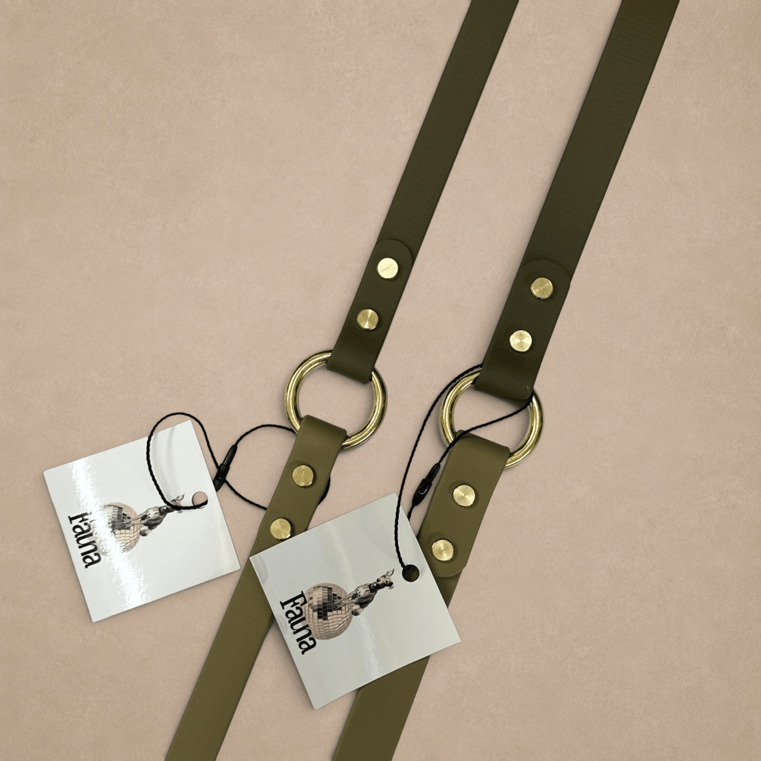 Bentley Multiway Dog Lead in Olive & Khaki
