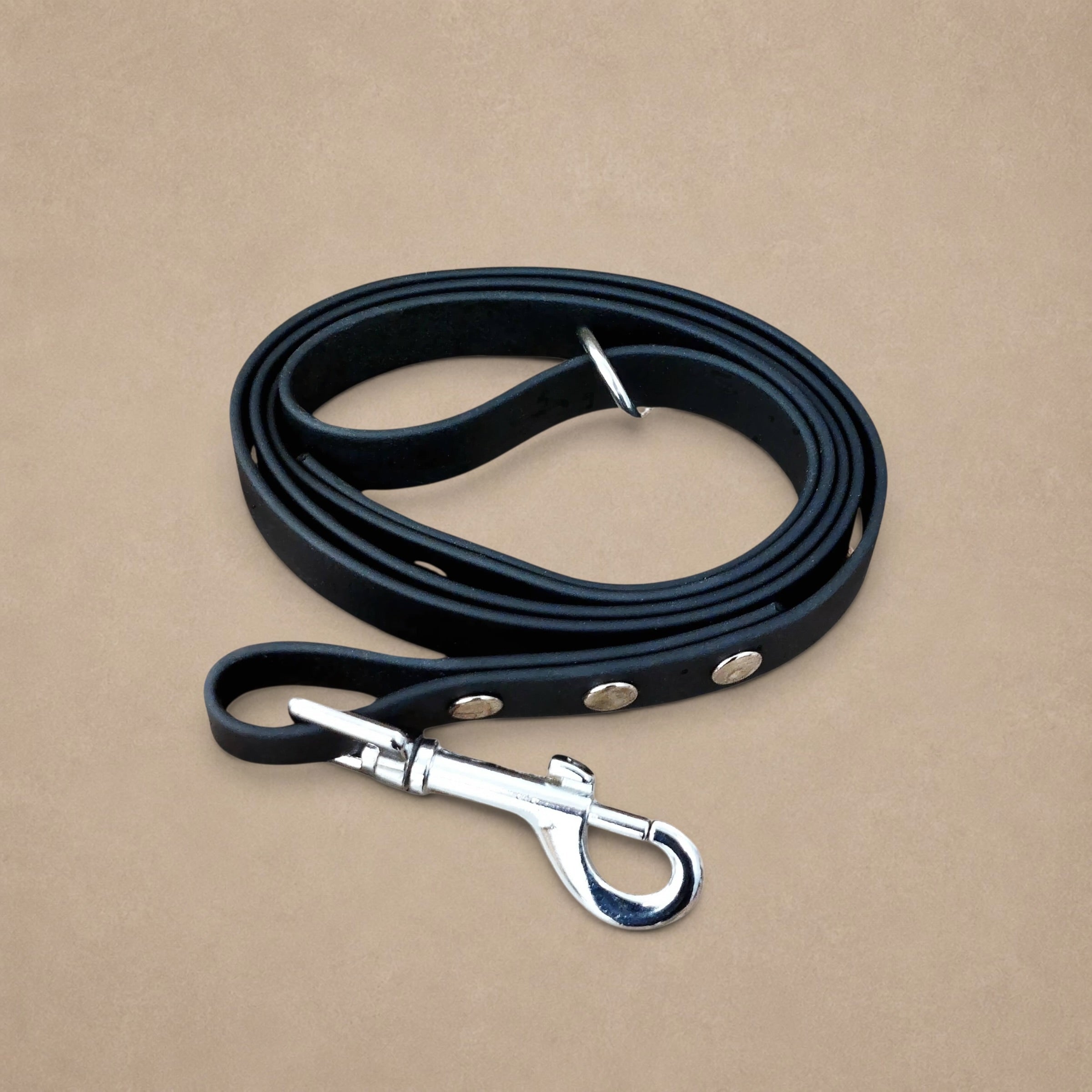 Black Waterproof Biothane Dog Lead