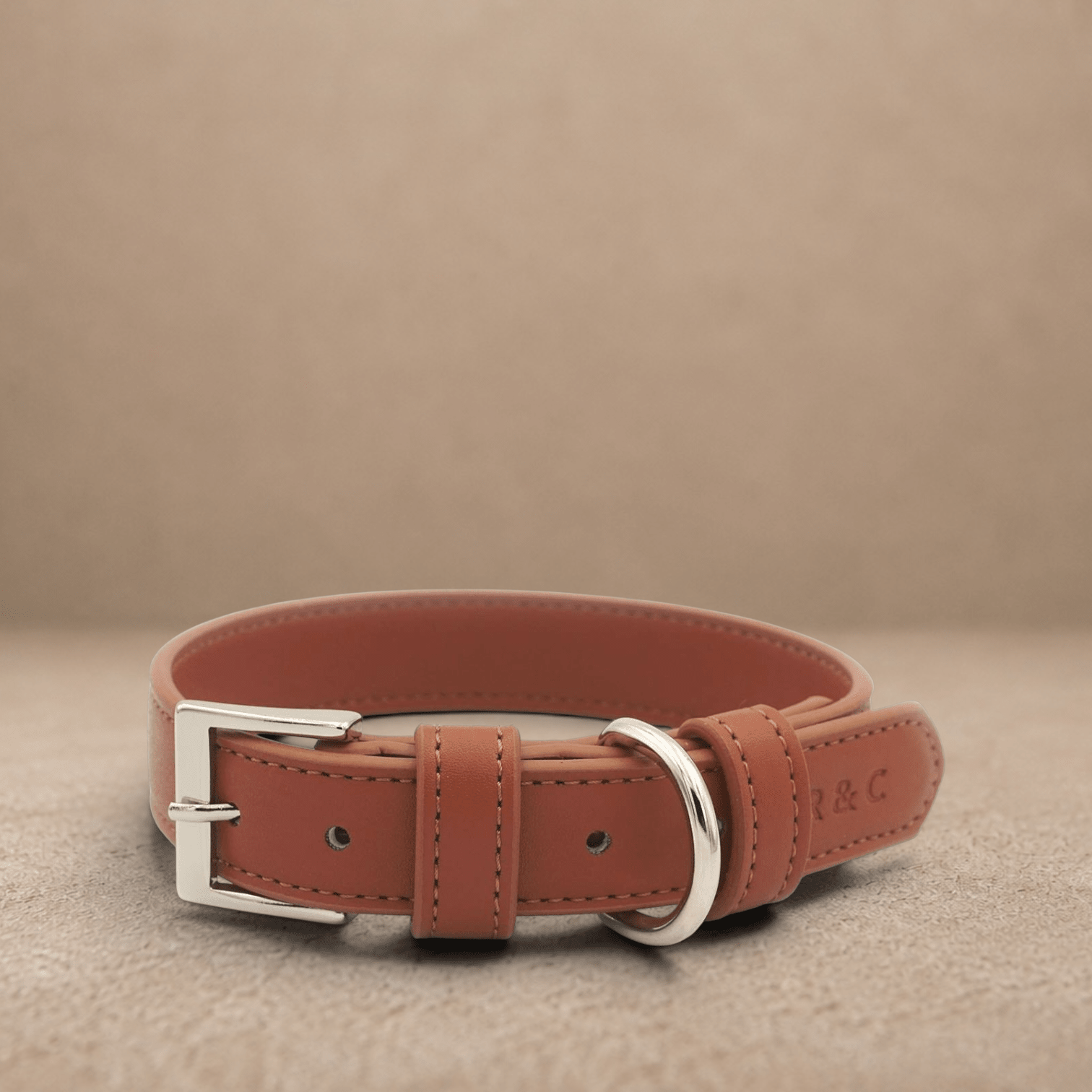 Brown Leather Dog Collar