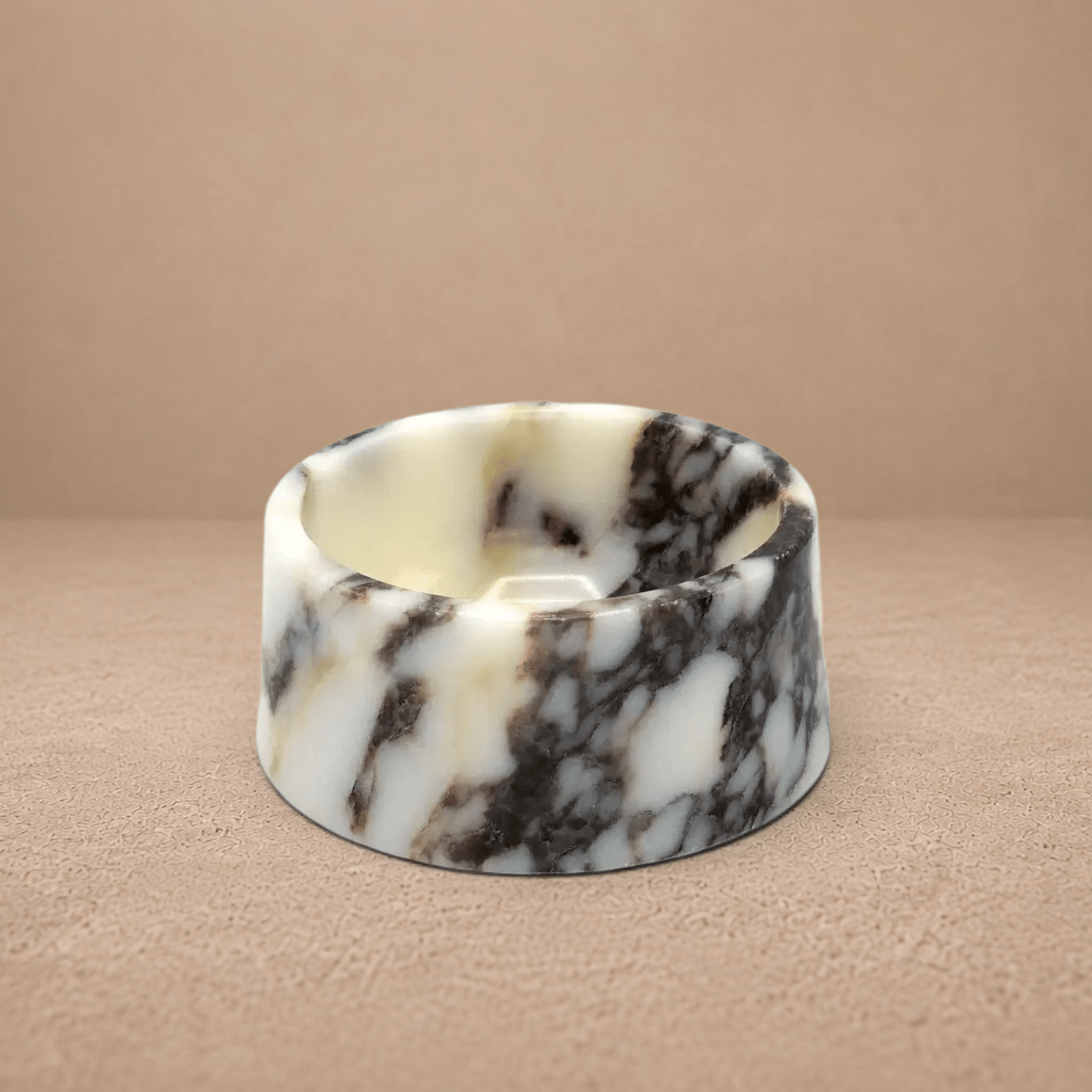 Calacatta Viola Marble Dog Bowl