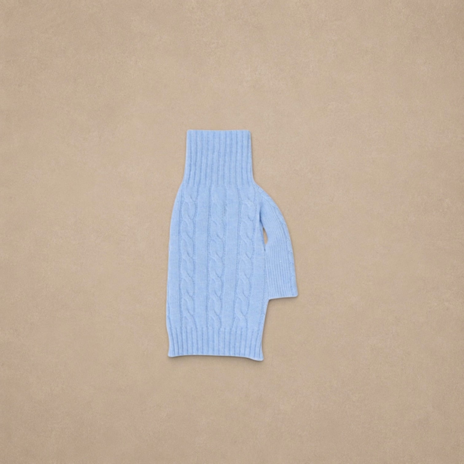 Cashmere Dog Jumper Cable Knit Blue