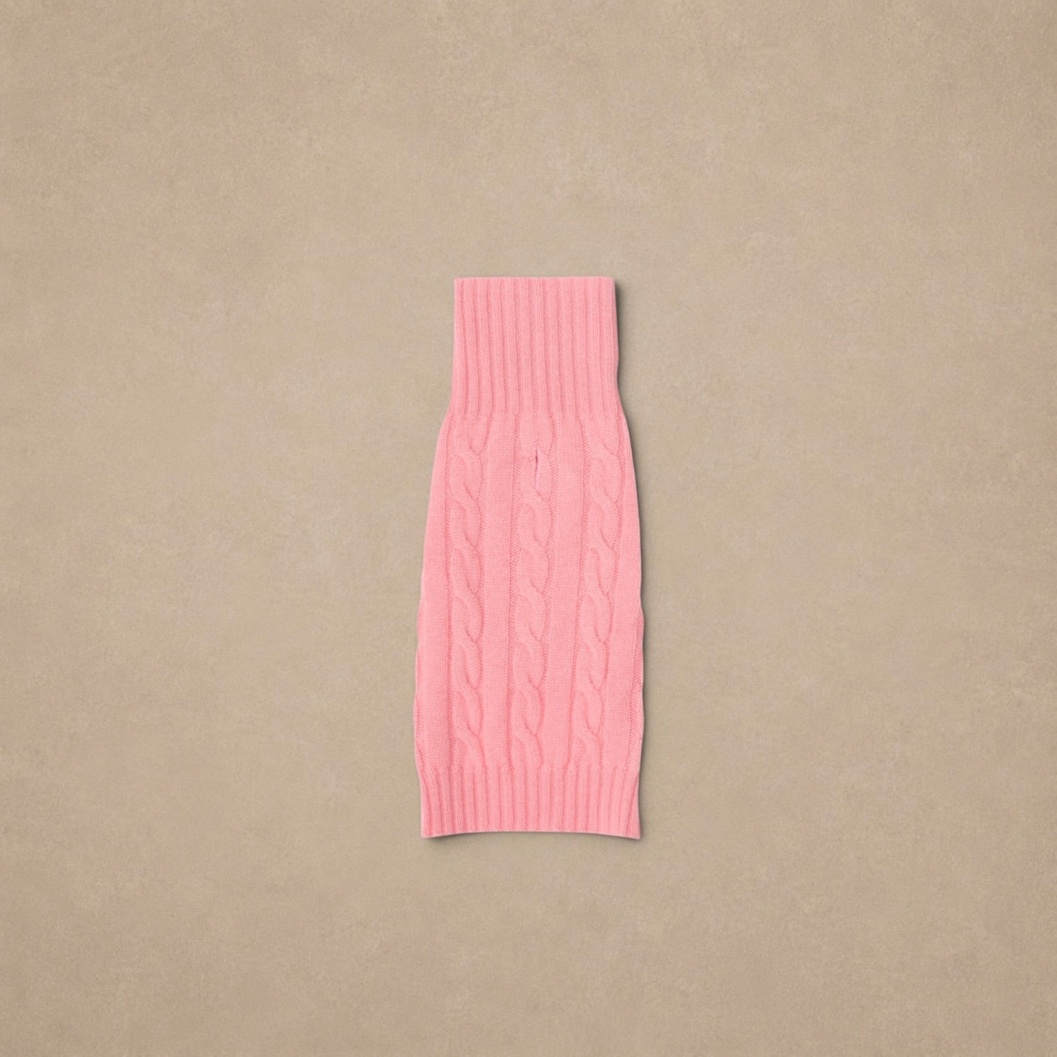 Cashmere Dog Jumper Cable Knit, Pink