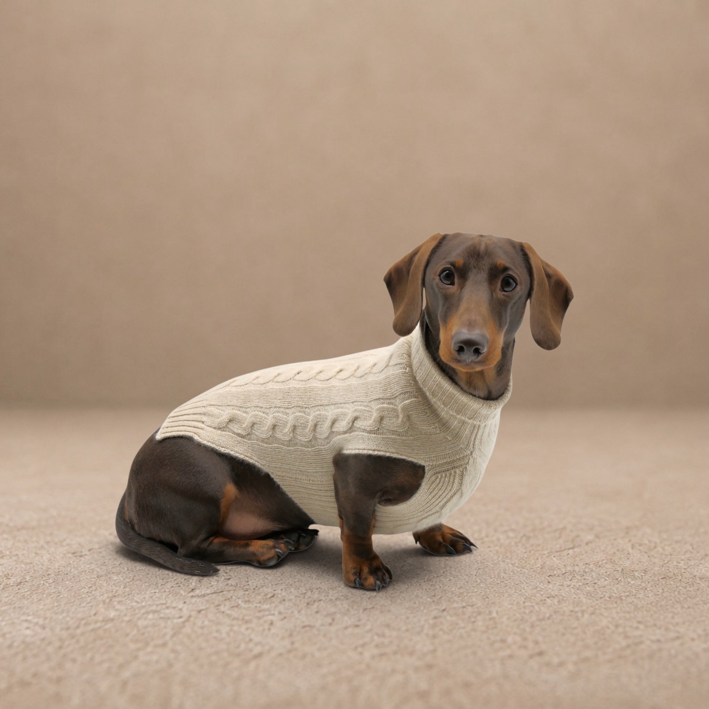 Cashmere Dog Jumper, Natural
