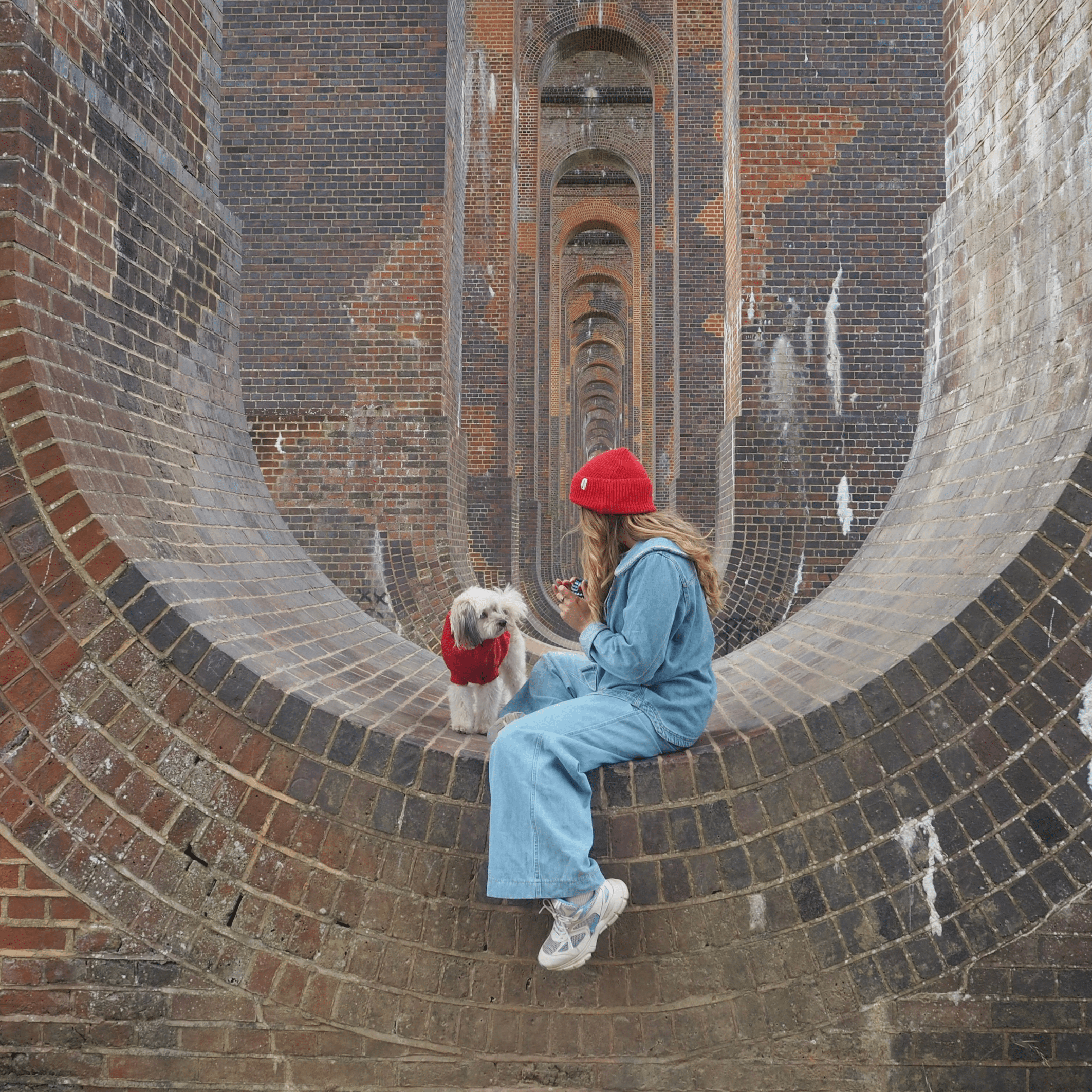 Cherry Red British Wool Jumper