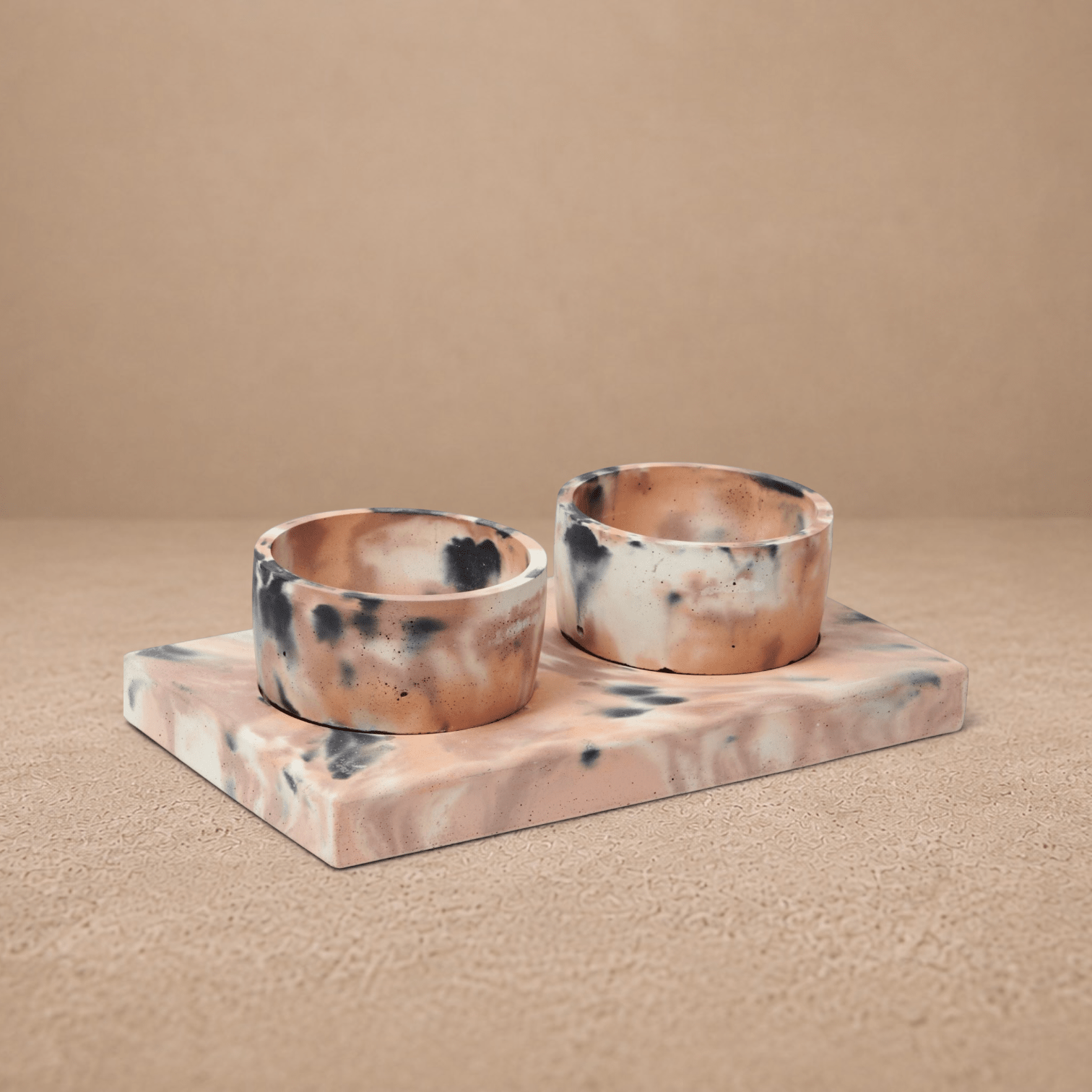 Concrete Pet Bowl Set by Smith & Goat (Terra)