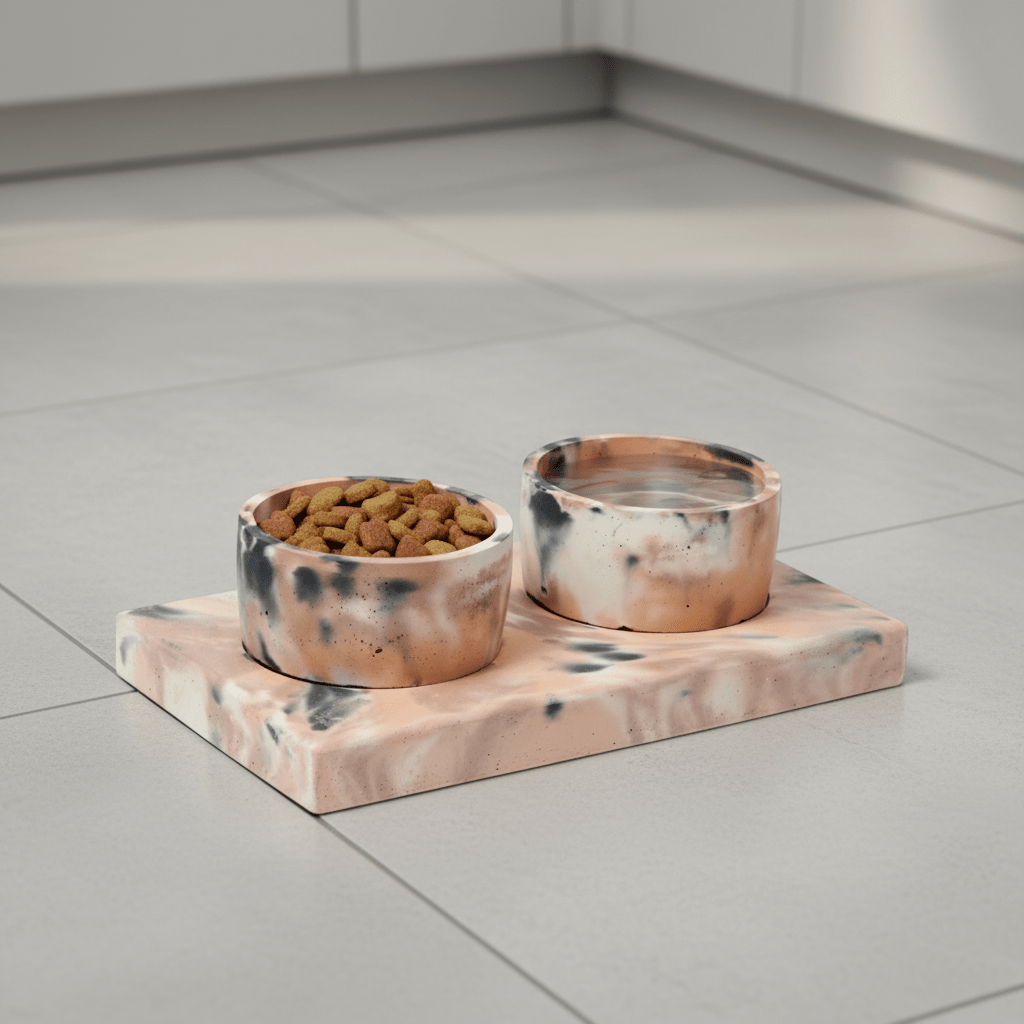 Concrete Pet Bowl Set by Smith & Goat (Terra)