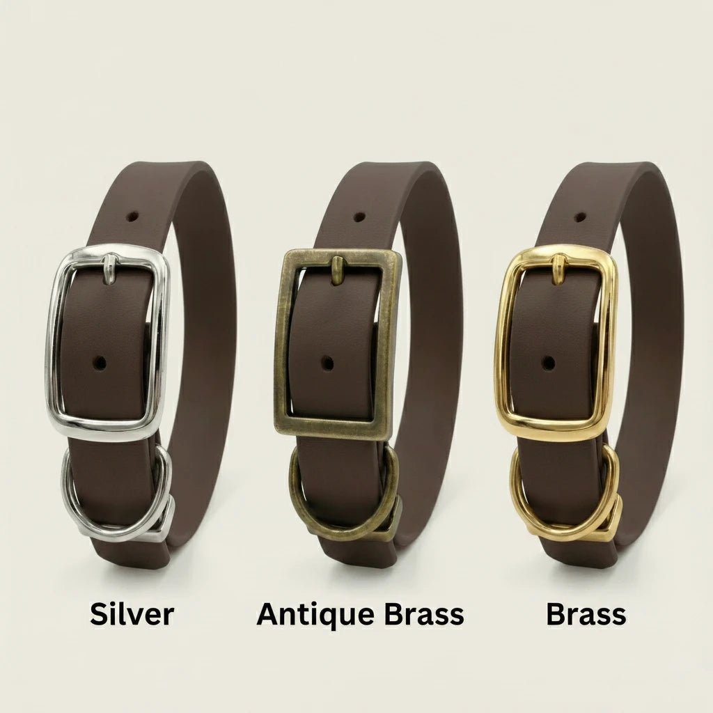 Dark Brown Waterproof Biothane Buckle Dog Collar