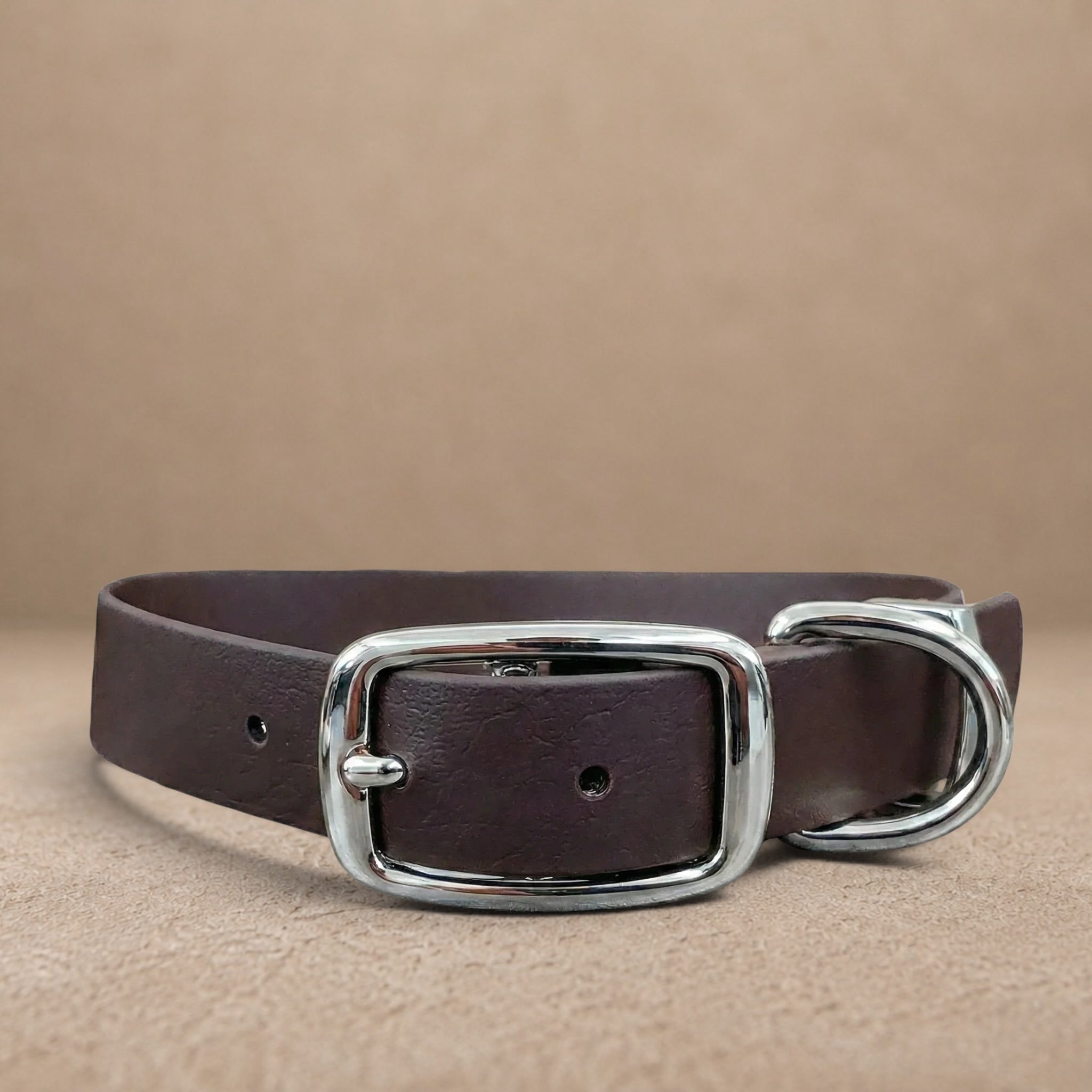 Dark Brown Waterproof Biothane Buckle Dog Collar