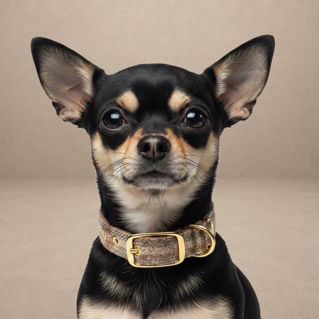 Glen Coe Terracotta - Buckle Fastening Luxury Abraham Moon Tweed Dog Collar
