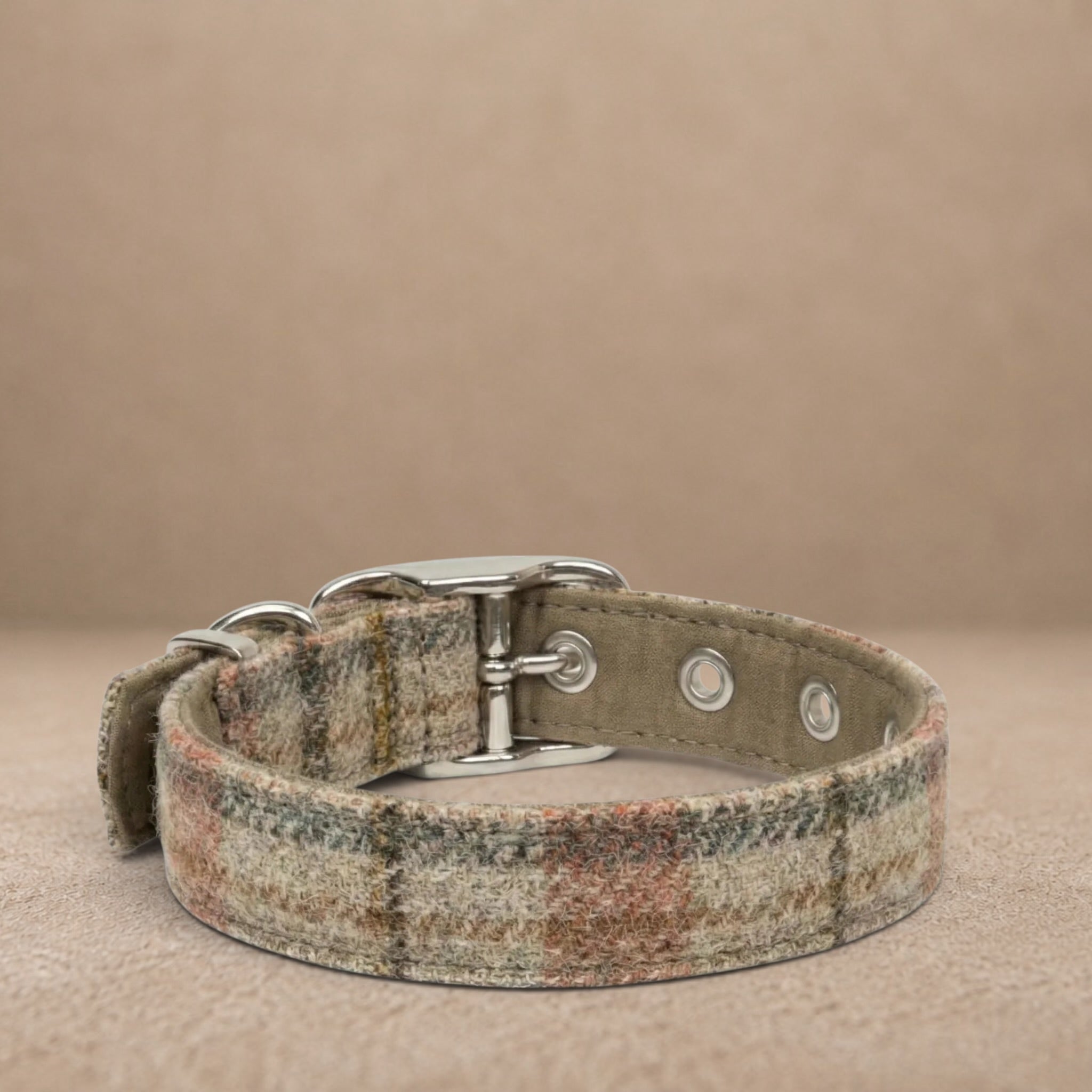 Glen Coe Terracotta - Buckle Fastening Luxury Abraham Moon Tweed Dog Collar