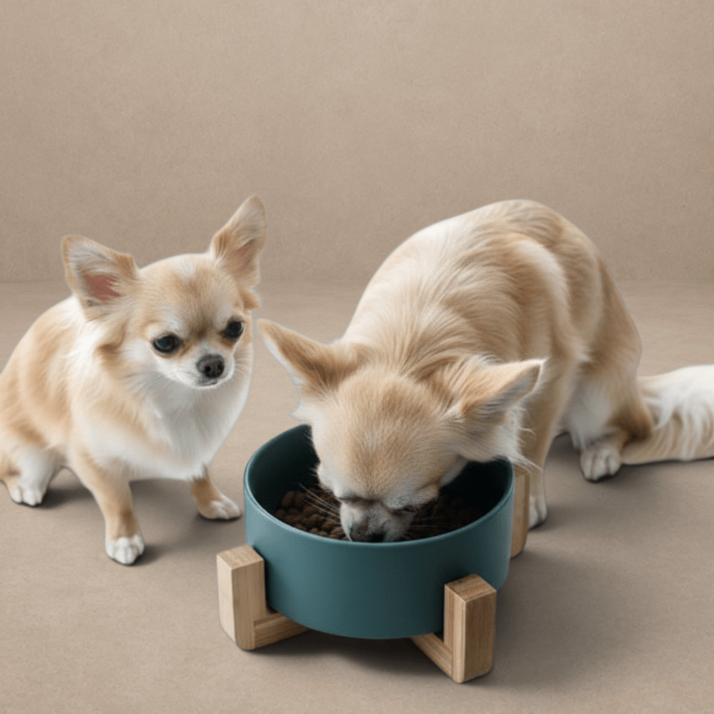 Green Ceramic Pet Bowl｜Minimal Feeding Bowl (400ml / 850ml / 1800ml)