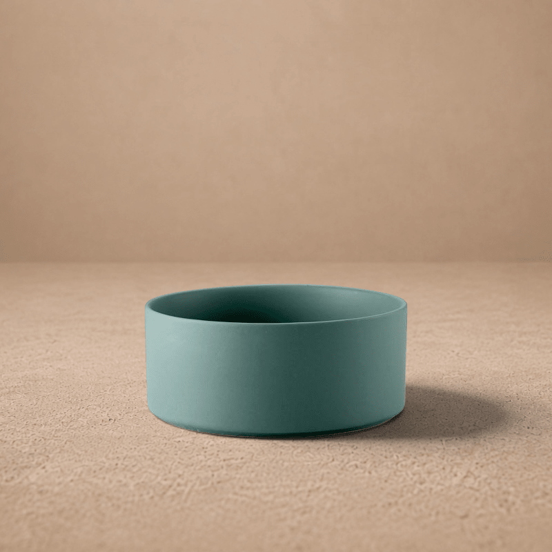 Green Ceramic Pet Bowl｜Minimal Feeding Bowl (400ml / 850ml / 1800ml)