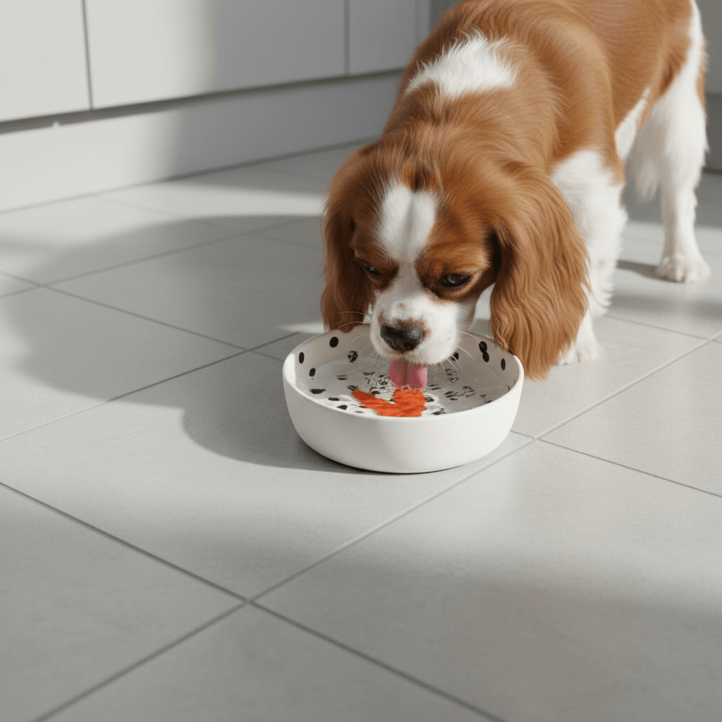 Heart and Spotted Pet Bowl