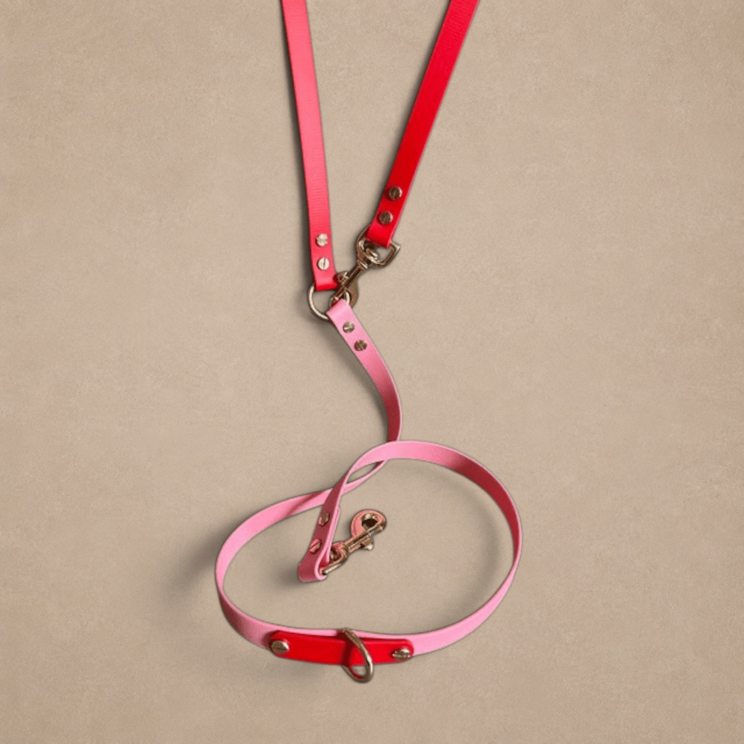 Love Multiway Dog Lead in Red & Pink