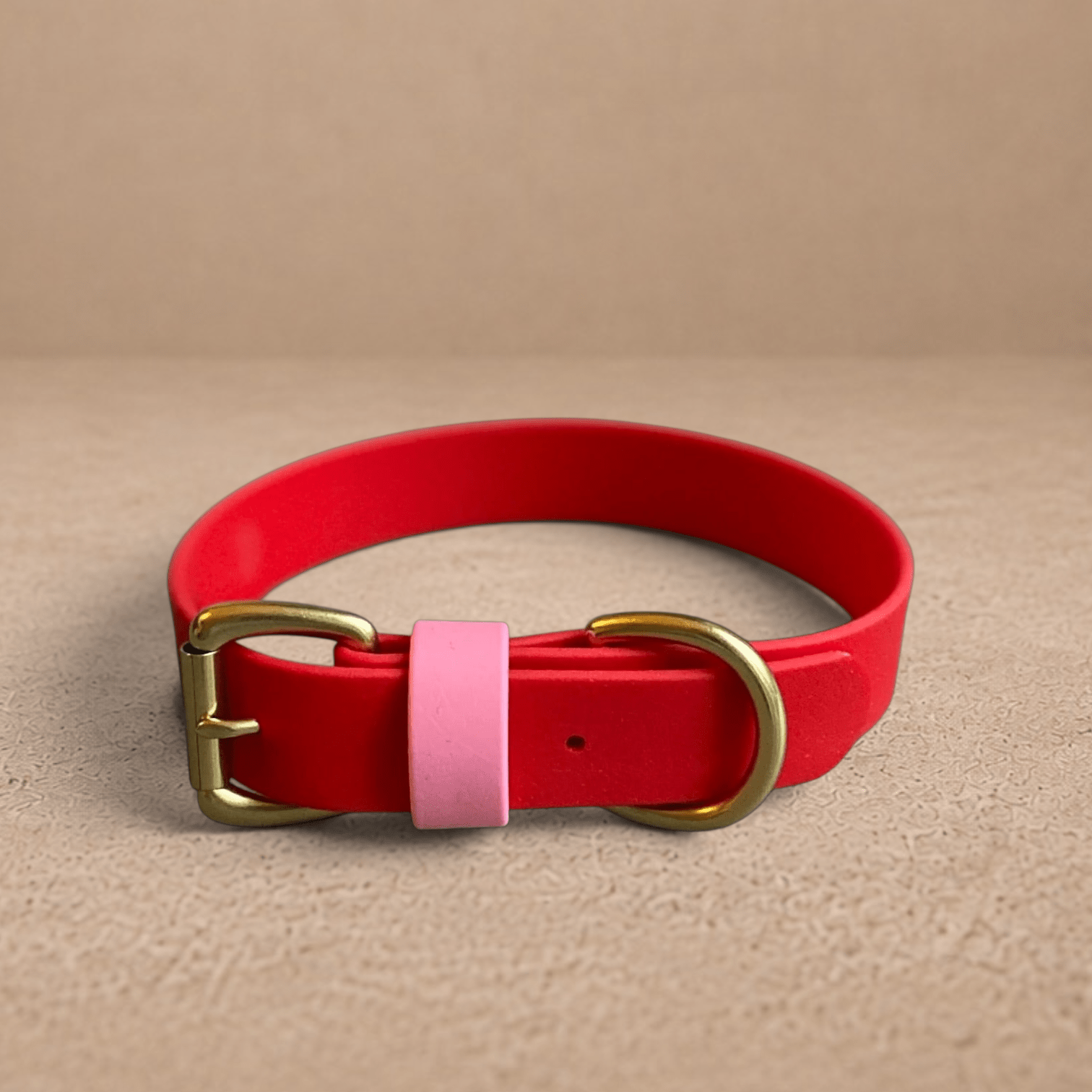 Love Red & Pink Colour Block Collar