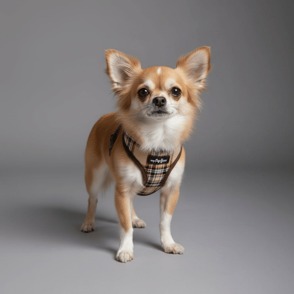 Luxury Brown Tartan Harness by My Pup and Me