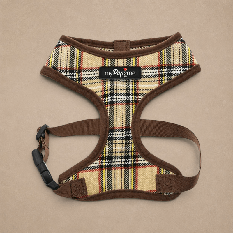 Luxury Brown Tartan Harness by My Pup and Me