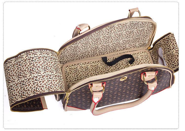 Luxury Leather Pet Travel Tote: Stylish And Practical Dog And Cat Carrier