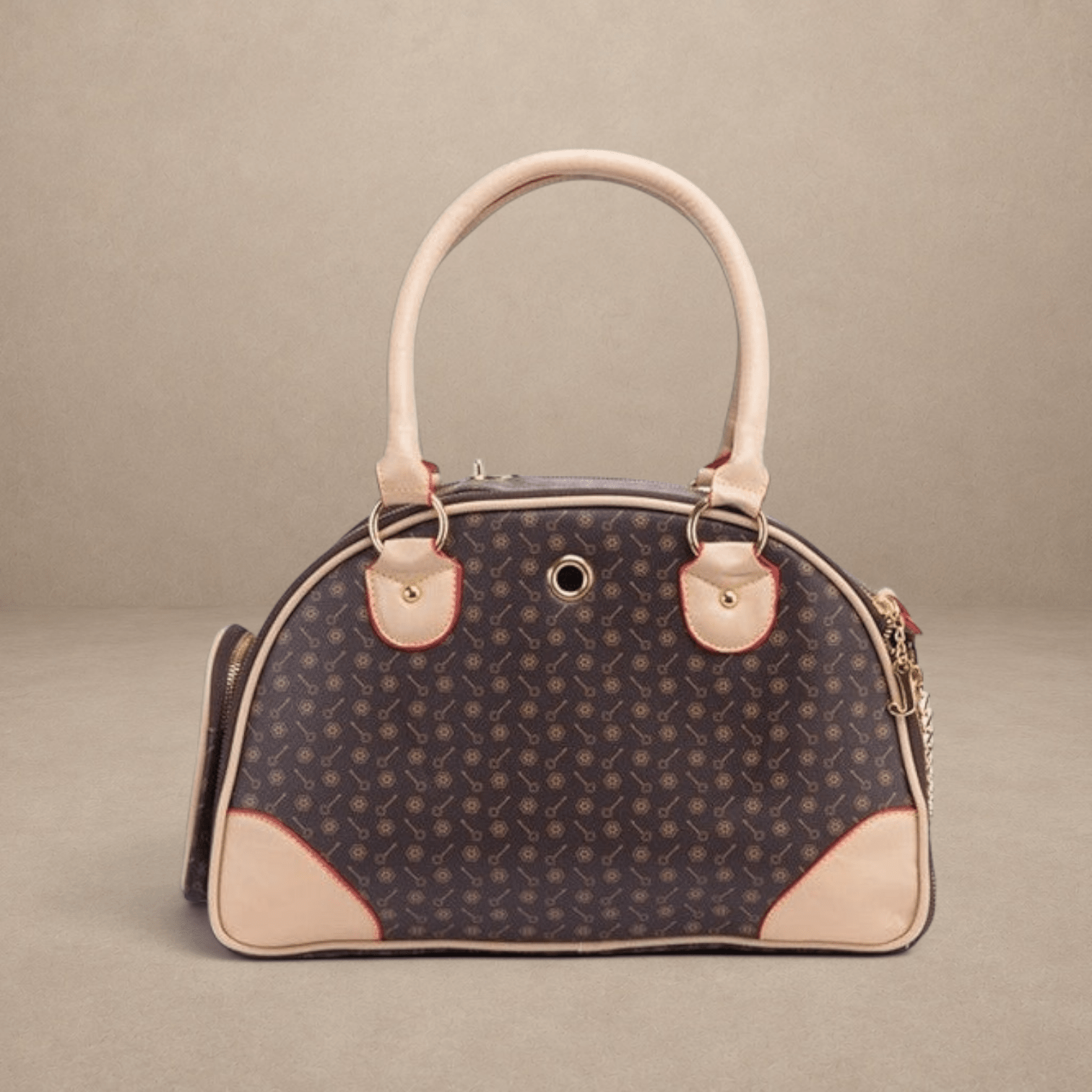Outing convenient leather comfort pet bag travel carrier