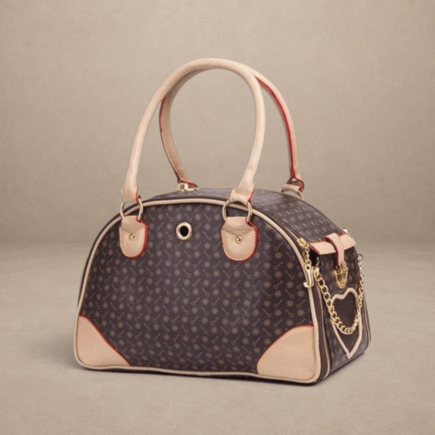 Outing convenient leather comfort pet bag travel carrier