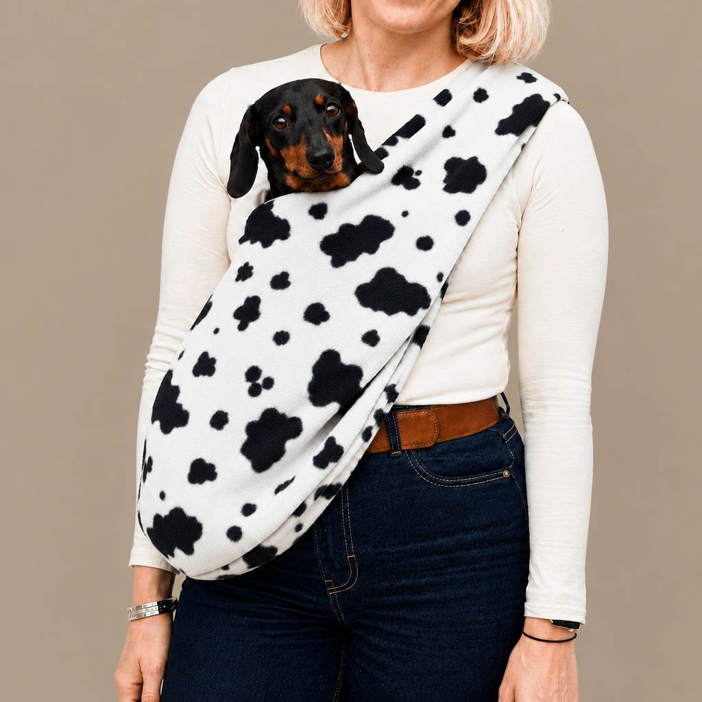 Patterned Polar Fleece Dog Sling - Standard, Petite and Long Strap Sizes