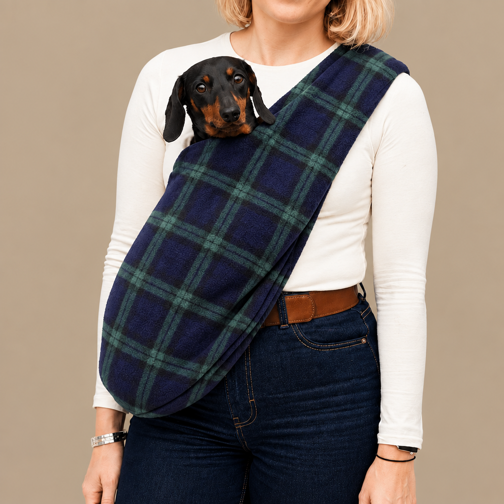Patterned Polar Fleece Dog Sling - Standard, Petite and Long Strap Sizes
