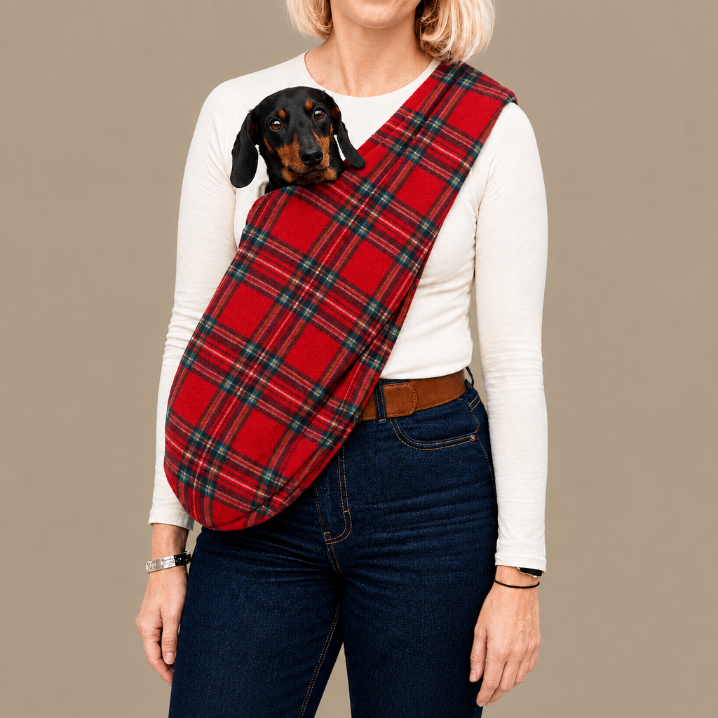 Patterned Polar Fleece Dog Sling - Standard, Petite and Long Strap Sizes