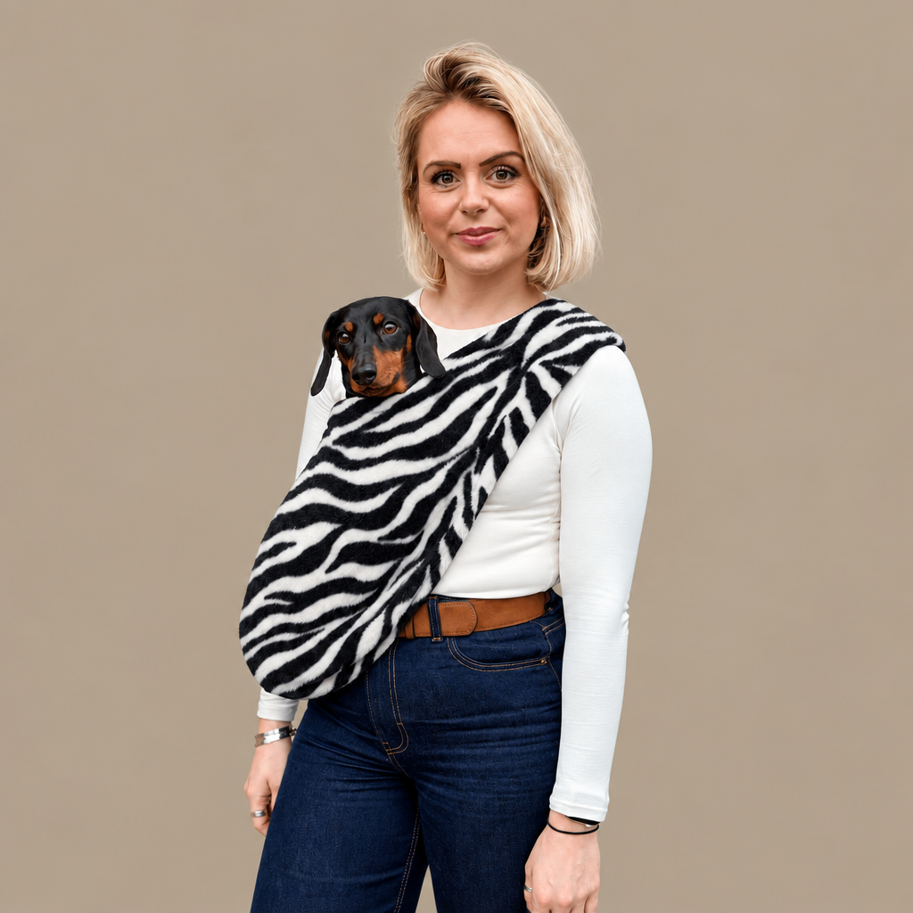 Patterned Polar Fleece Dog Sling - Standard, Petite and Long Strap Sizes