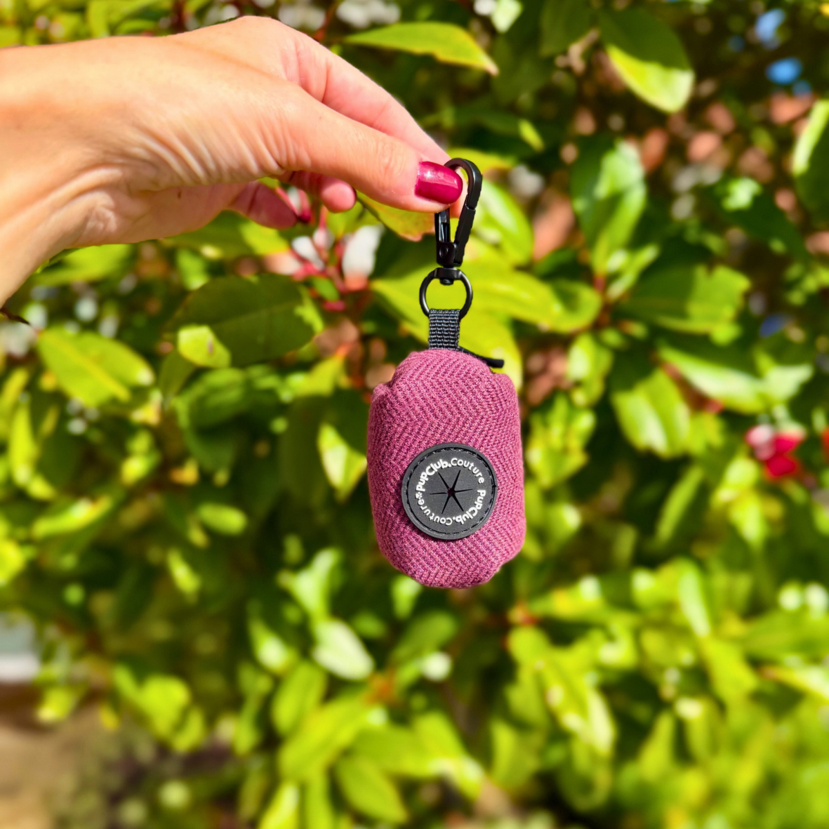 Poo Bag Holder - Berry Tweed