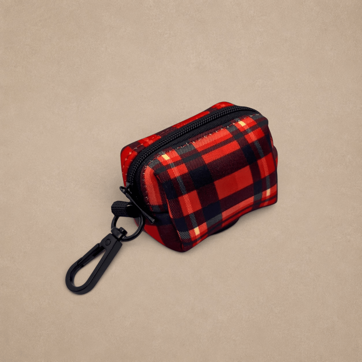 Poo Bag Holder - Red Tartan