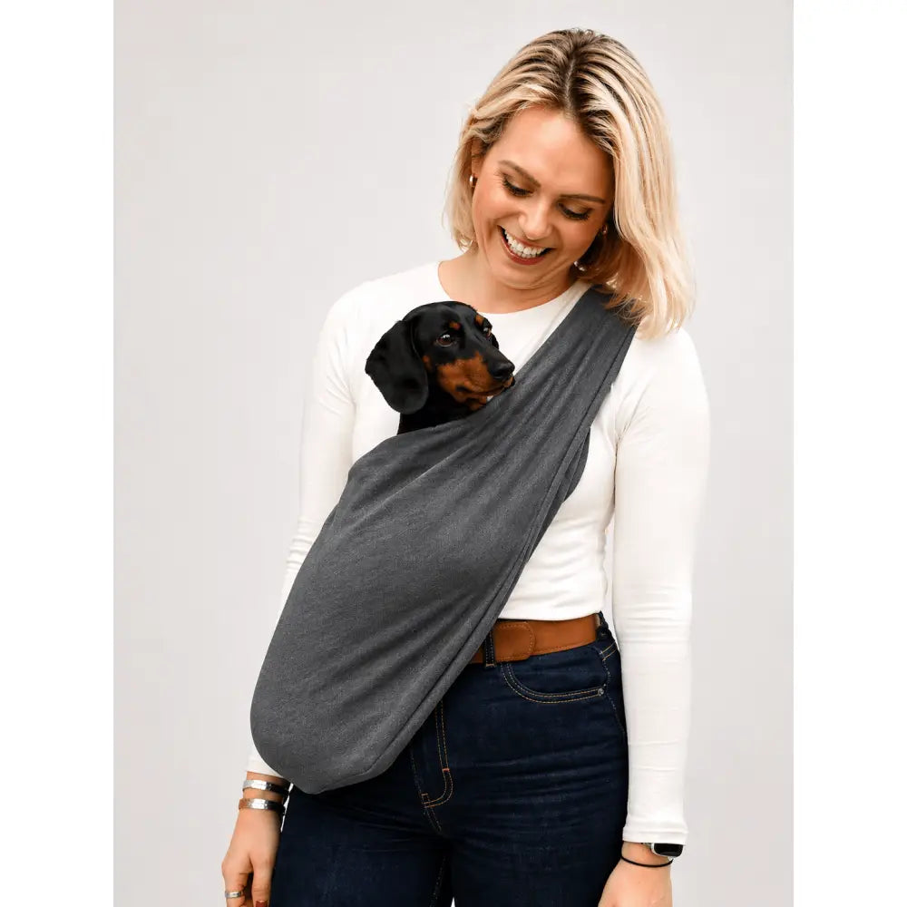 Standard Size Lite Jersey Dog Sling Carrier - Ready to Ship | Hugo and Ted