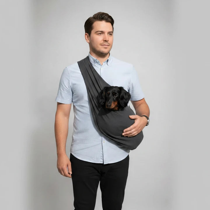 Standard Size Lite Jersey Dog Sling Carrier - Ready to Ship | Hugo and Ted