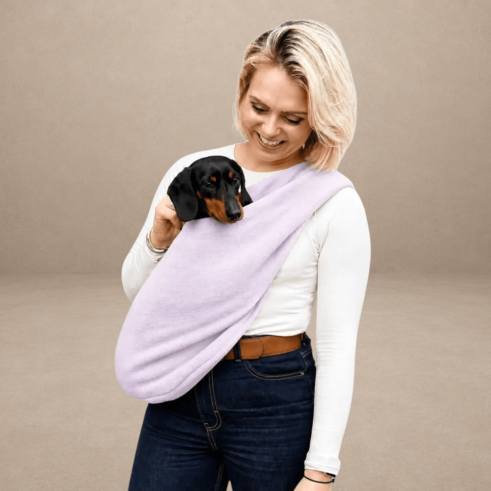 Ready to Ship - Standard Size Pastel Collection Fleece Dog Sling Carrier | Hugo and Ted