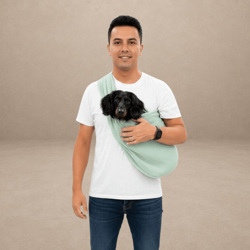 Ready to Ship - Standard Size Pastel Collection Fleece Dog Sling Carrier | Hugo and Ted