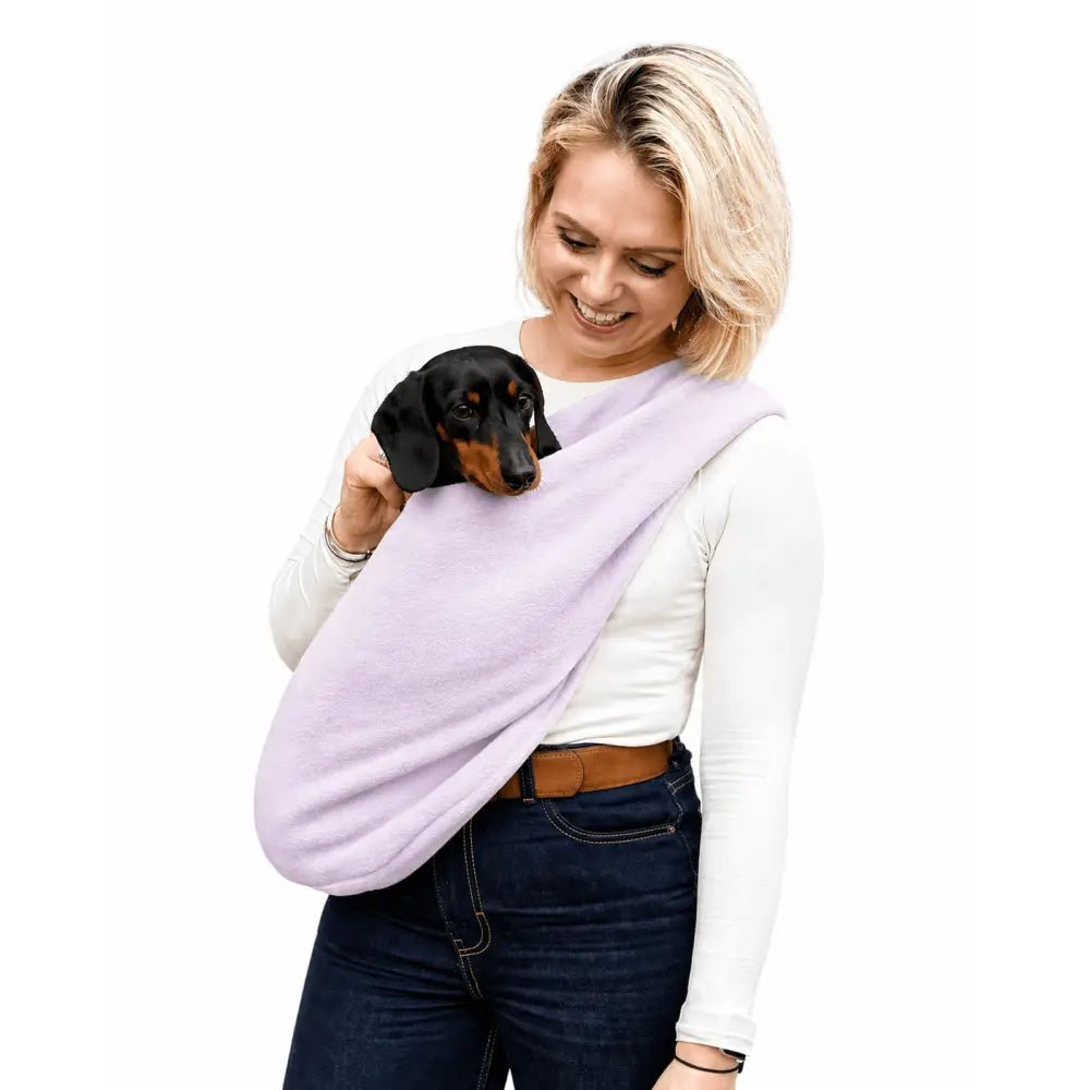 Ready to Ship - Standard Size Pastel Collection Fleece Dog Sling Carrier | Hugo and Ted