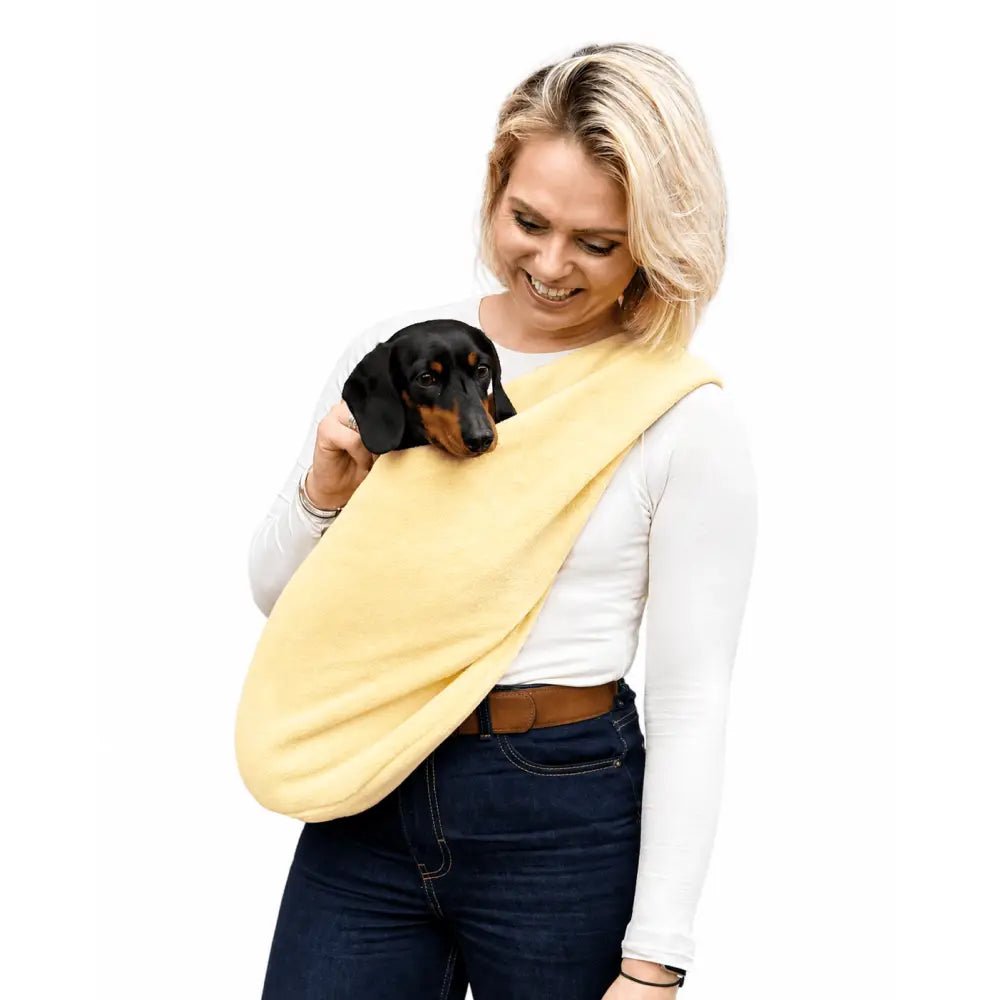 Ready to Ship - Standard Size Pastel Collection Fleece Dog Sling Carrier | Hugo and Ted