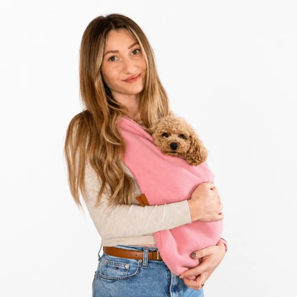 Ready to Ship - Standard Size Pastel Collection Fleece Dog Sling Carrier | Hugo and Ted