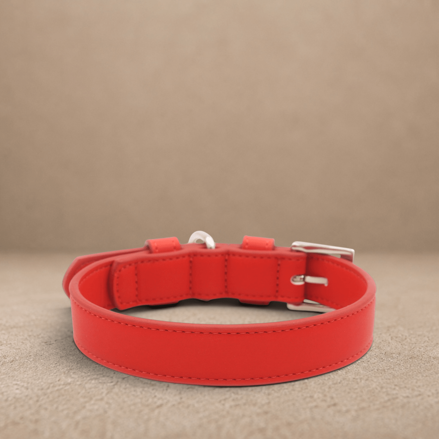 Red Leather Dog Collar