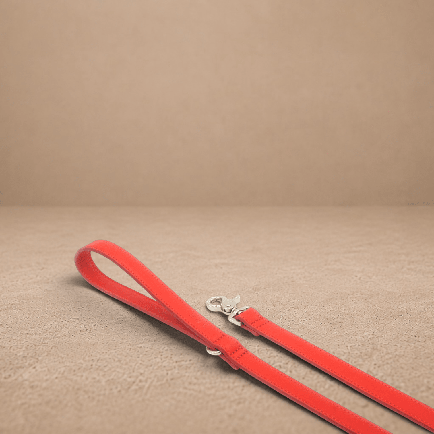 Red Leather Dog Lead