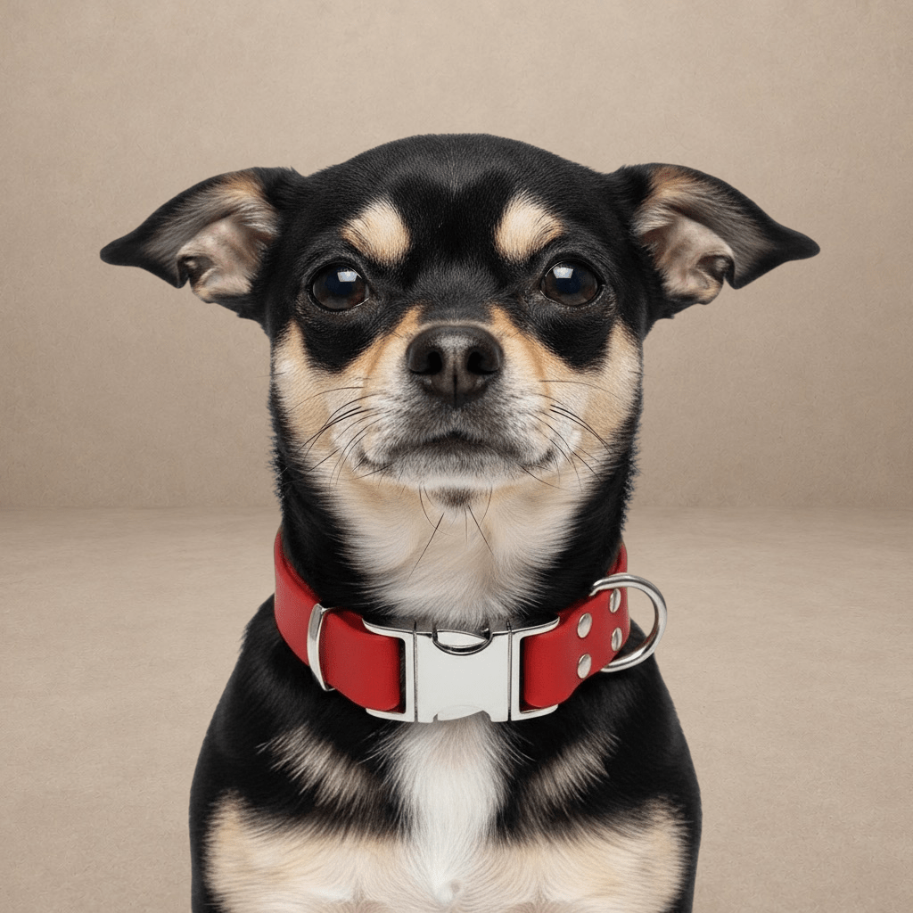 Red Waterproof Biothane Metal Clasp Dog Collar