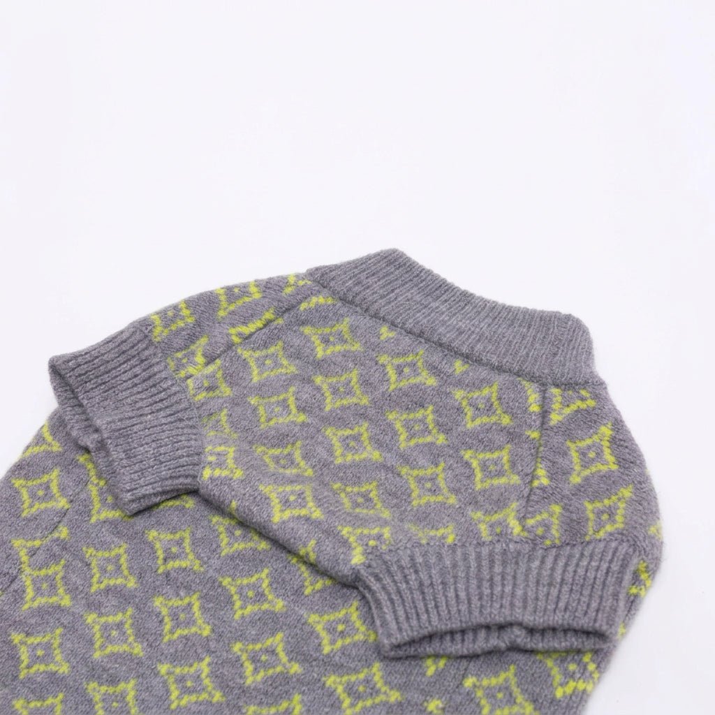 Rhombic Jacquard Short Sleeveless Jumper