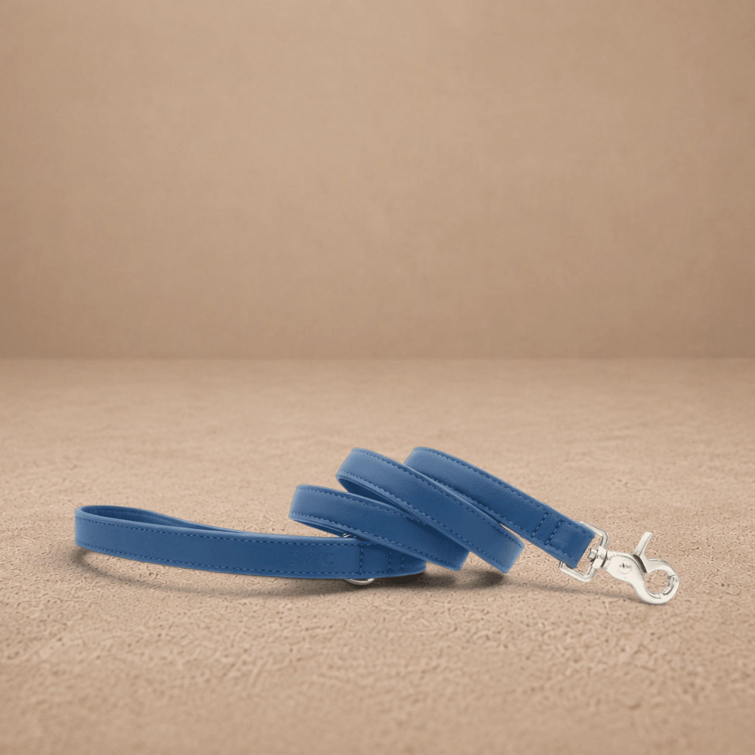 Royal Blue Leather Dog Lead